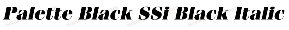 Palette Black SSi Black Italic字体转换